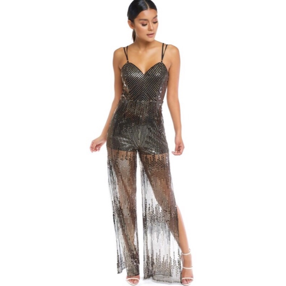 Luxxel Riri Sequin Playsuit